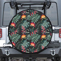 Hawaiian Tropical Plants Pattern Print Tire Cover
