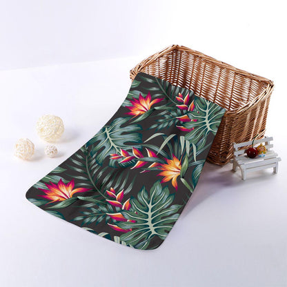 Hawaiian Tropical Plants Pattern Print Towel