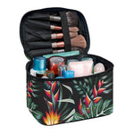 Hawaiian Tropical Plants Pattern Print Travel Makeup Bag