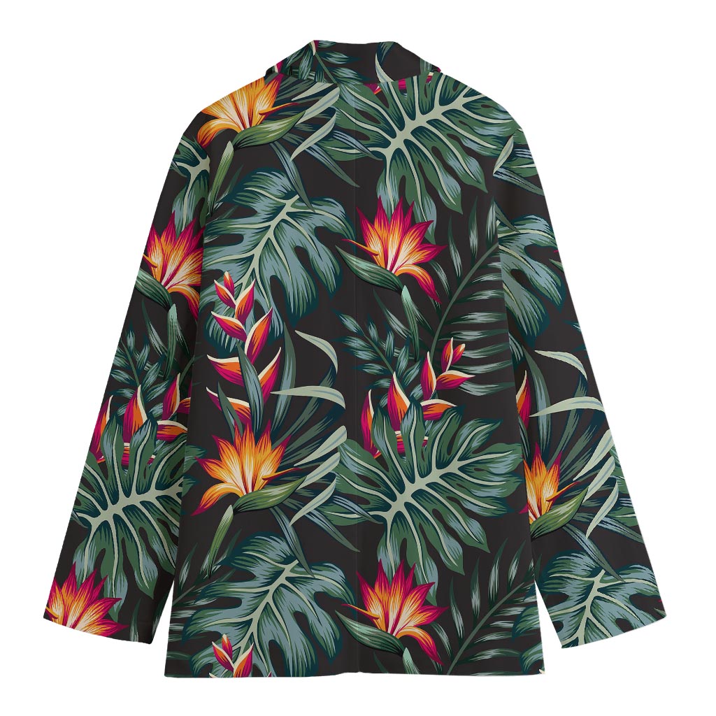 Hawaiian Tropical Plants Pattern Print Women's Blazer