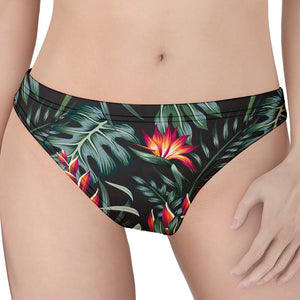 Hawaiian Tropical Plants Pattern Print Women's Thong