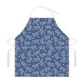 Heart And Star Denim Jeans Pattern Print Adjustable Apron