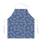 Heart And Star Denim Jeans Pattern Print Adjustable Apron