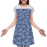 Heart And Star Denim Jeans Pattern Print Adjustable Apron