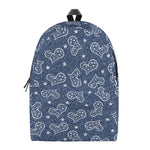 Heart And Star Denim Jeans Pattern Print Backpack