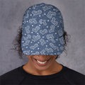 Heart And Star Denim Jeans Pattern Print Baseball Cap