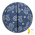 Heart And Star Denim Jeans Pattern Print Basketball