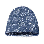 Heart And Star Denim Jeans Pattern Print Beanie
