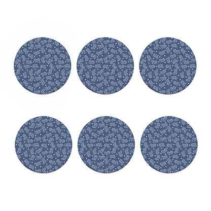 Heart And Star Denim Jeans Pattern Print Coaster Set