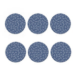Heart And Star Denim Jeans Pattern Print Coaster Set