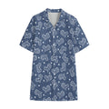 Heart And Star Denim Jeans Pattern Print Cotton Hawaiian Shirt