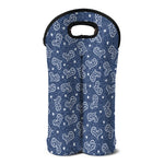 Heart And Star Denim Jeans Pattern Print Double Neoprene Wine Tote