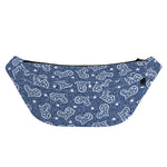 Heart And Star Denim Jeans Pattern Print Fanny Pack