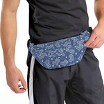 Heart And Star Denim Jeans Pattern Print Fanny Pack