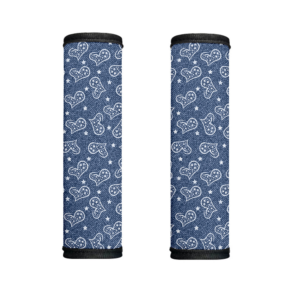 Heart And Star Denim Jeans Pattern Print Handle Covers