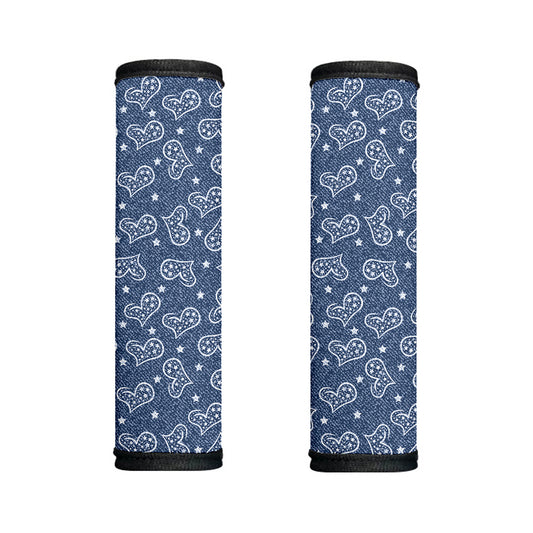 Heart And Star Denim Jeans Pattern Print Handle Covers