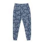 Heart And Star Denim Jeans Pattern Print Jogger Pants