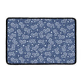 Heart And Star Denim Jeans Pattern Print Kitchen Mat