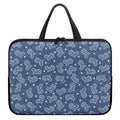 Heart And Star Denim Jeans Pattern Print Laptop Sleeve With Handle