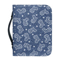 Heart And Star Denim Jeans Pattern Print Leather Bible Cover