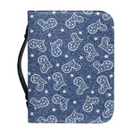 Heart And Star Denim Jeans Pattern Print Leather Bible Cover