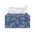 Heart And Star Denim Jeans Pattern Print Leather Tissue Box Cover