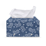 Heart And Star Denim Jeans Pattern Print Leather Tissue Box Cover