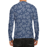 Heart And Star Denim Jeans Pattern Print Men's Long Sleeve Rash Guard