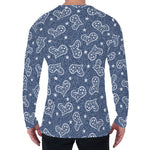 Heart And Star Denim Jeans Pattern Print Men's Long Sleeve T-Shirt