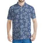 Heart And Star Denim Jeans Pattern Print Men's Polo Shirt