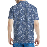 Heart And Star Denim Jeans Pattern Print Men's Polo Shirt
