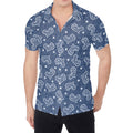 Heart And Star Denim Jeans Pattern Print Men's Shirt