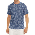 Heart And Star Denim Jeans Pattern Print Men's Short Sleeve Rash Guard