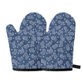Heart And Star Denim Jeans Pattern Print Oven Mitts