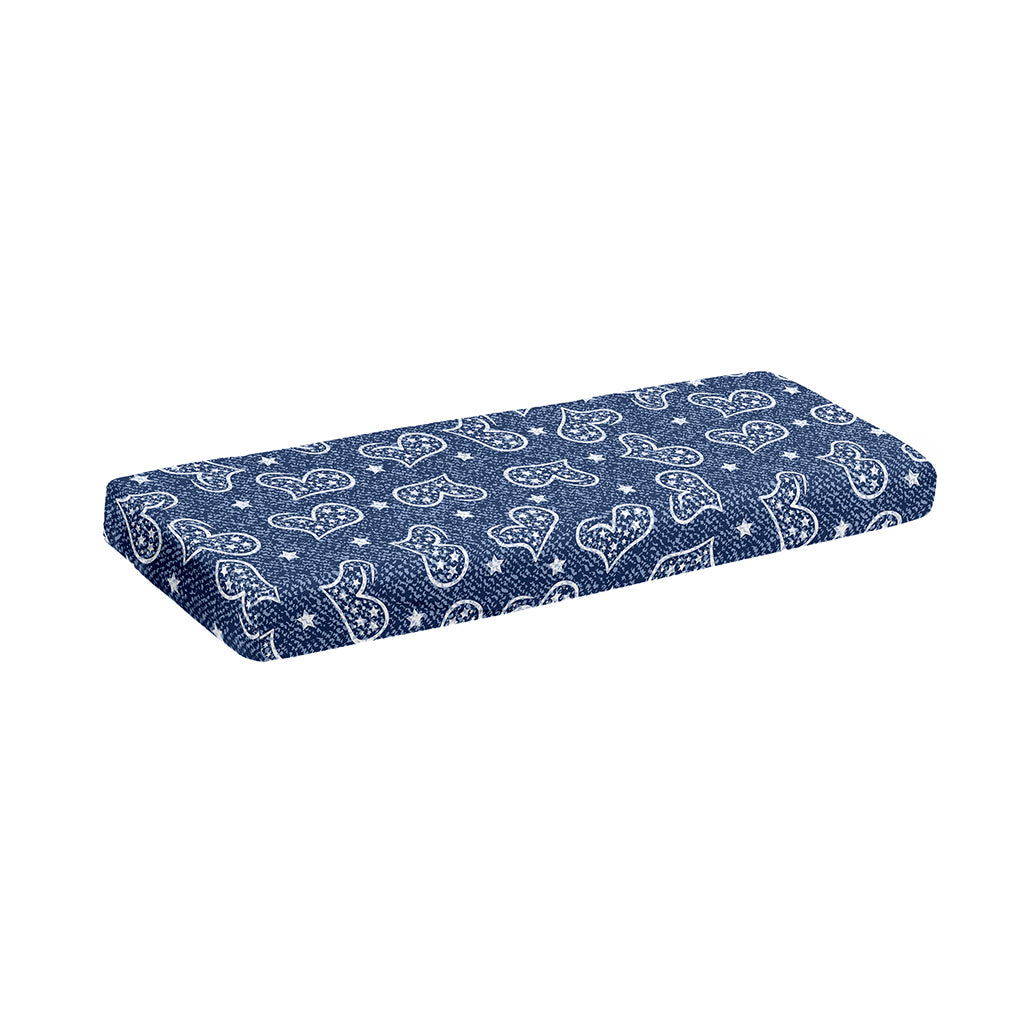 Heart And Star Denim Jeans Pattern Print Piano Keyboard Cover