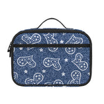Heart And Star Denim Jeans Pattern Print Portable Lunch Bag