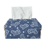 Heart And Star Denim Jeans Pattern Print Rectangle Tissue Box Cover