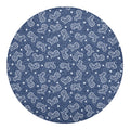 Heart And Star Denim Jeans Pattern Print Round Blanket