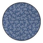 Heart And Star Denim Jeans Pattern Print Round Floor Mat