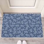 Heart And Star Denim Jeans Pattern Print Rubber Doormat