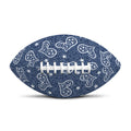 Heart And Star Denim Jeans Pattern Print Rugby Ball