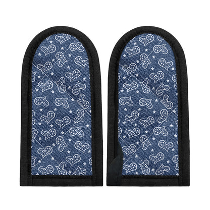 Heart And Star Denim Jeans Pattern Print Skillet Handle Cover