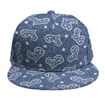 Heart And Star Denim Jeans Pattern Print Snapback Cap