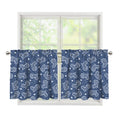 Heart And Star Denim Jeans Pattern Print Tier Curtains