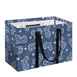 Heart And Star Denim Jeans Pattern Print Utility Tote Bag