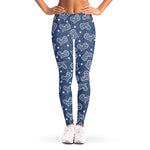 Heart And Star Denim Jeans Pattern Print Women's Leggings
