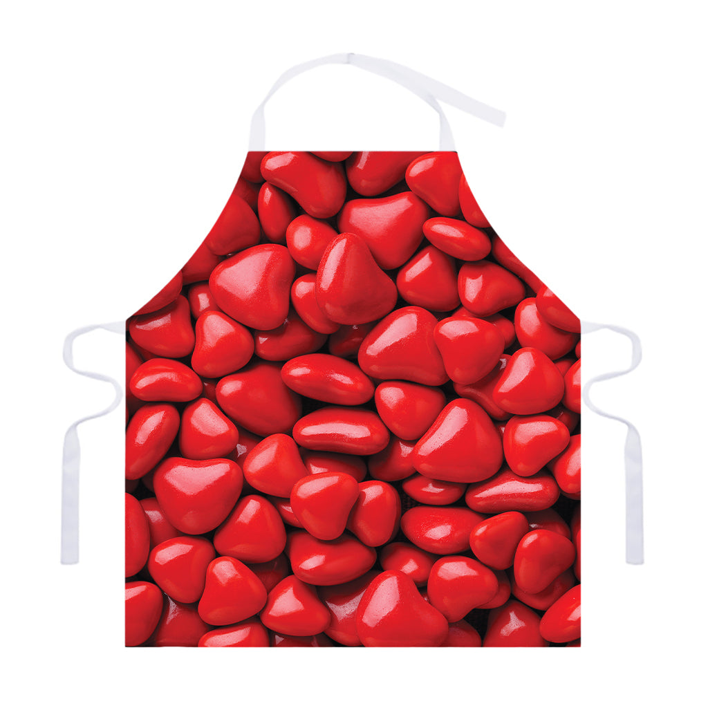 Heart Chocolate Candy Print Adjustable Apron