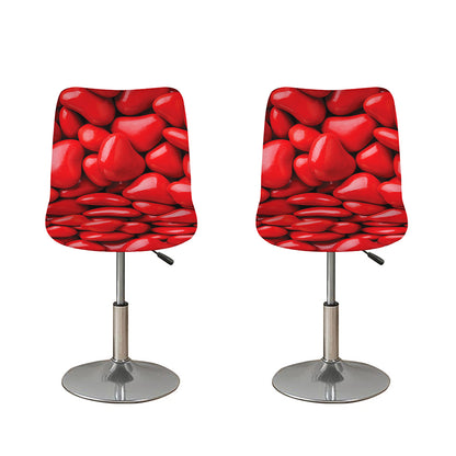 Heart Chocolate Candy Print Bar Stool Covers