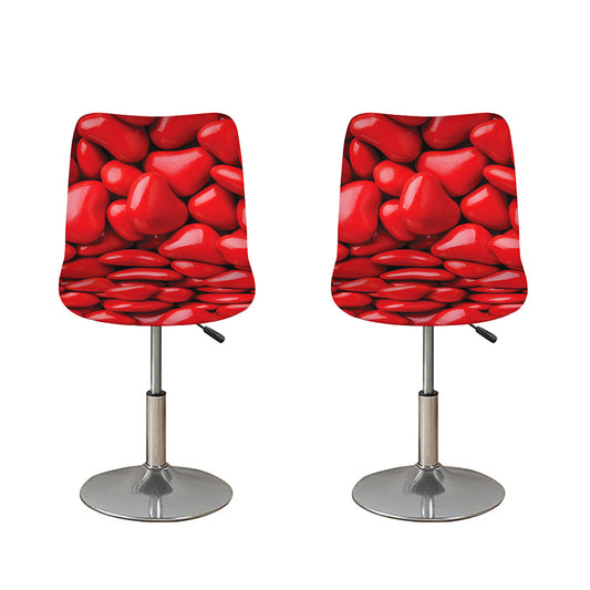 Heart Chocolate Candy Print Bar Stool Covers