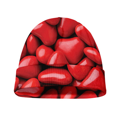 Heart Chocolate Candy Print Beanie